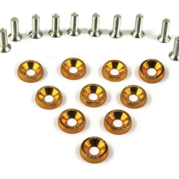 Car Universal Screw Washer Car Fender M6 Bolt Screw+Bumper Washer JDM 10pcs