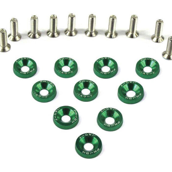 Car Universal Screw Washer Car Fender M6 Bolt Screw+Bumper Washer JDM 10pcs