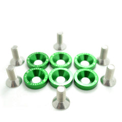 Car Universal Screw Washer Car Fender M6 Bolt Screw+Bumper Washer JDM 10pcs