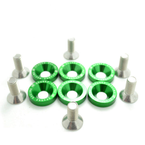 Car Universal Screw Washer Car Fender M6 Bolt Screw+Bumper Washer JDM 10pcs