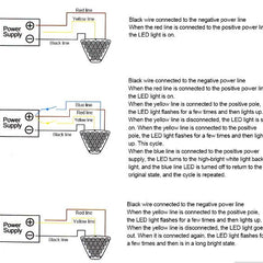 Car Warning Light LED Flash Strobe Lamps Motorcycle Tail Light Auto Brake Light Red Car-styling Triangle Reversing Lamp 20 LED