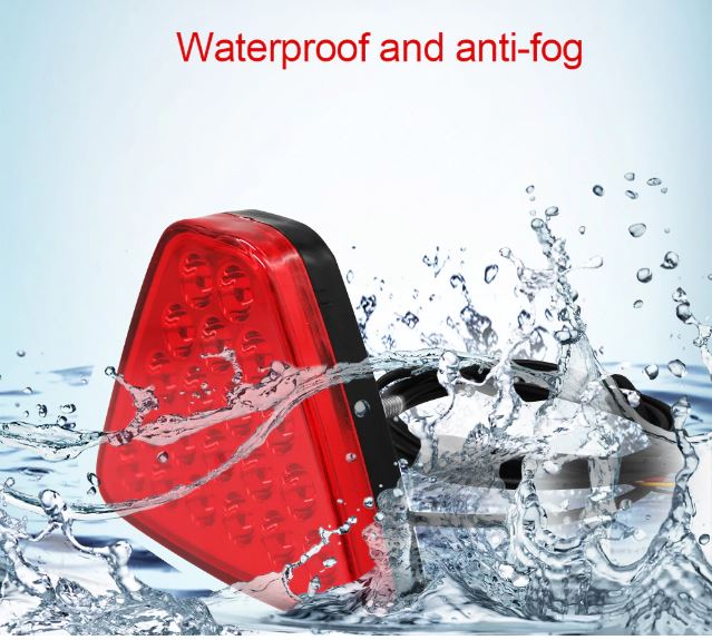 Car Warning Light LED Flash Strobe Lamps Motorcycle Tail Light Auto Brake Light Red Car-styling Triangle Reversing Lamp 20 LED