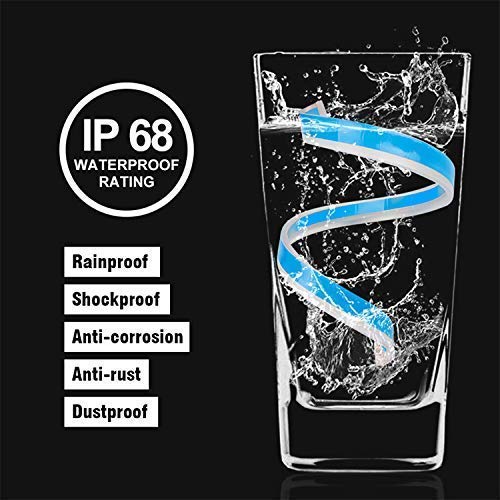 Car White Amber Stick-on Above Headlamp Flow LED Sequential Daytime Running Lights