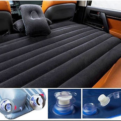 Beige Multifunctional Inflatable Car Bed Mattress with Two Air Pillows, Car Air Pump and Repair Kit
