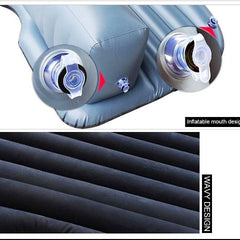 Light Grey Multifunctional Inflatable Car Bed Mattress with Two Air Pillows, Car Air Pump and Repair Kit