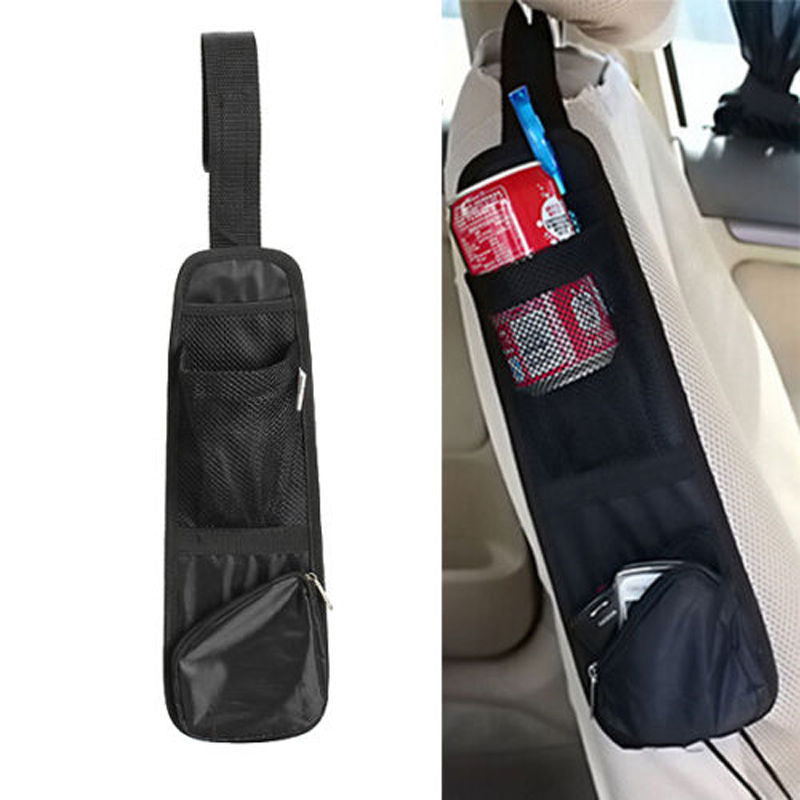 Black Car Seat Side Storage Organizer Interior Multi-Use Bag