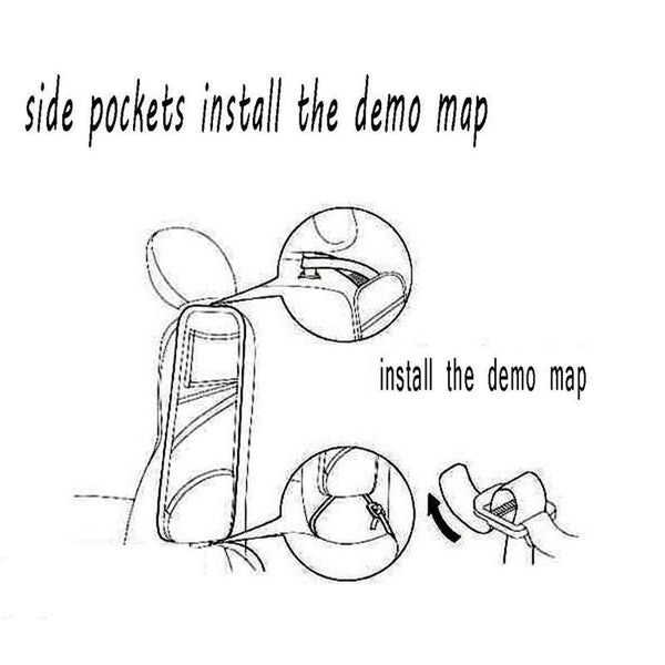 Black Car Seat Side Storage Organizer Interior Multi-Use Bag