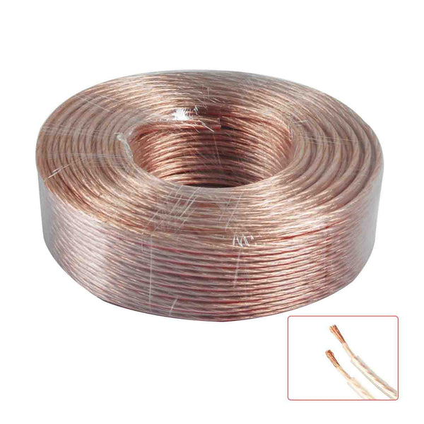 100m 2x0.5mm Loud Speaker Flexible Free OFC Cable Wire Quality HiFi