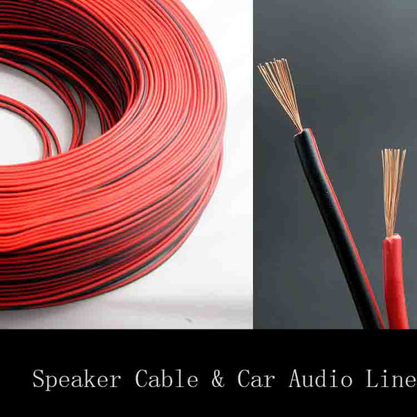 100m of Black/Red 2 x 0.50mm HiFi/Car Audio Loudspeaker/Speaker Cable/Wire