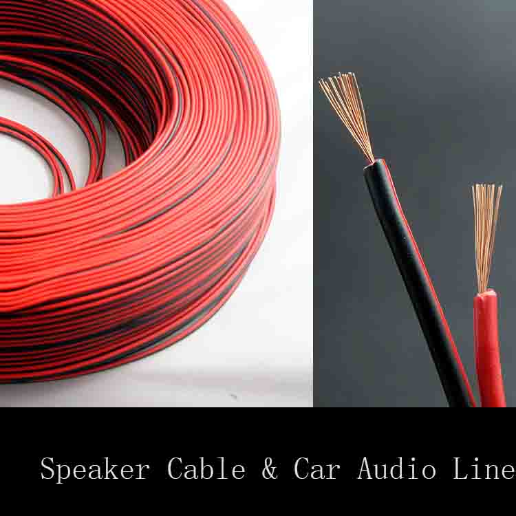 100m of Black/Red 2 x 0.50mm HiFi/Car Audio Loudspeaker/Speaker Cable/Wire