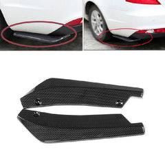 2pcs Universal Car Rear Bumper Lip Diffuser Splitter Canard Protector Carbon Black