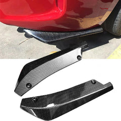 2pcs Universal Car Rear Bumper Lip Diffuser Splitter Canard Protector Carbon Black