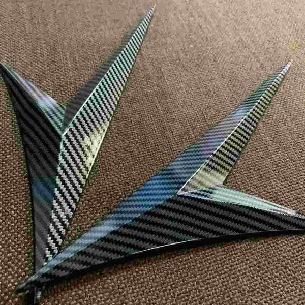 2pcs ABS Carbon Black Car Air Flow Intake Vent Cover Hood Bonnet Scoop