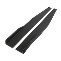 2pcs Universal Carbon Big Black Car Side Skirt Rocker Splitters Winglet Wings Canard Diffuser