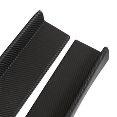 2pcs Universal Carbon Big Black Car Side Skirt Rocker Splitters Winglet Wings Canard Diffuser