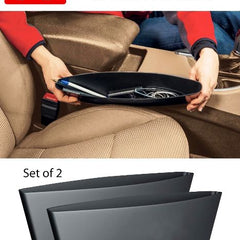 2pcs Catch Caddy Car Seat Catcher, Car Organizer Beige Color
