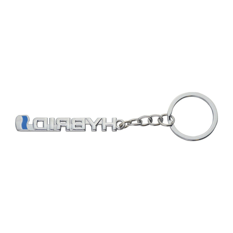 Chrome Silver Hybrid 3D Logo Emblem Metal Keychain For Bikes And Cars