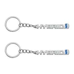 Chrome Silver Hybrid 3D Logo Emblem Metal Keychain For Bikes And Cars