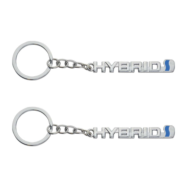 Chrome Silver Hybrid 3D Logo Emblem Metal Keychain For Bikes And Cars