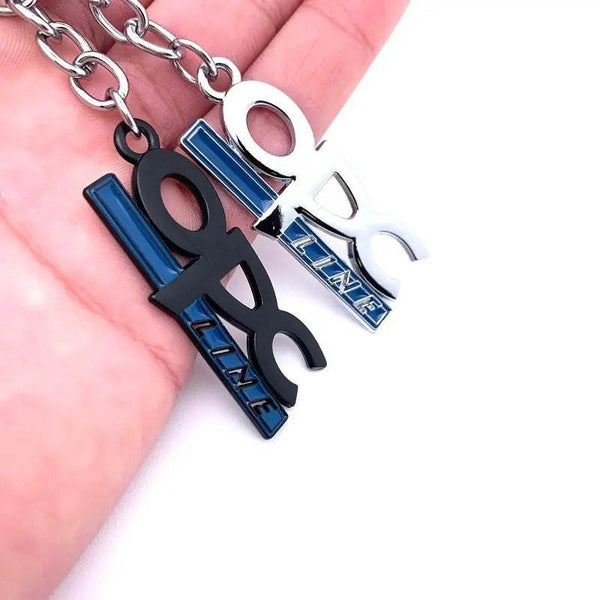 Chrome Silver OPC 3D Logo Emblem Metal Keychain For Bikes And Cars