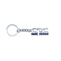 Chrome Silver OPC 3D Logo Emblem Metal Keychain For Bikes And Cars