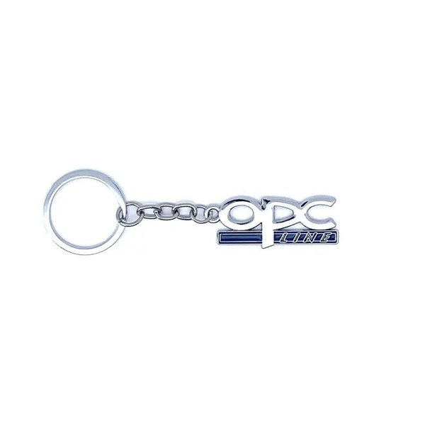 Chrome Silver OPC 3D Logo Emblem Metal Keychain For Bikes And Cars