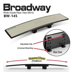 Clear 270mm NAPOLEX Broadway Convex Wide Car Rear View Mirror