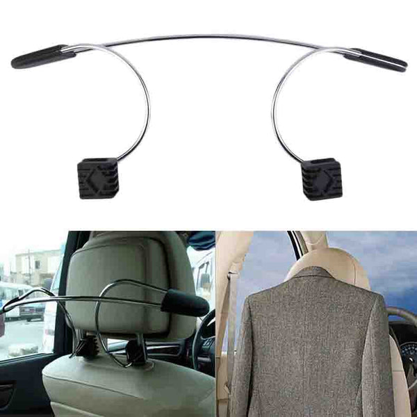 Car Seat Headrest Clothes Coat Jacket Suit Stainless Metal Hanger Holder