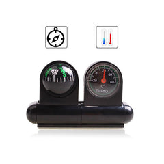 Car Adjustable Dashboard Compass Temperature Gauge with Adhesive Tape