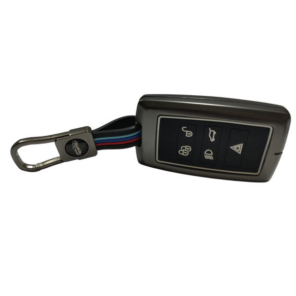 5 Button Metal Key Cover For Range Rover : Sport, Evoque, Velar, Discovery, Defender (2018, 2019, 2020, 2021)