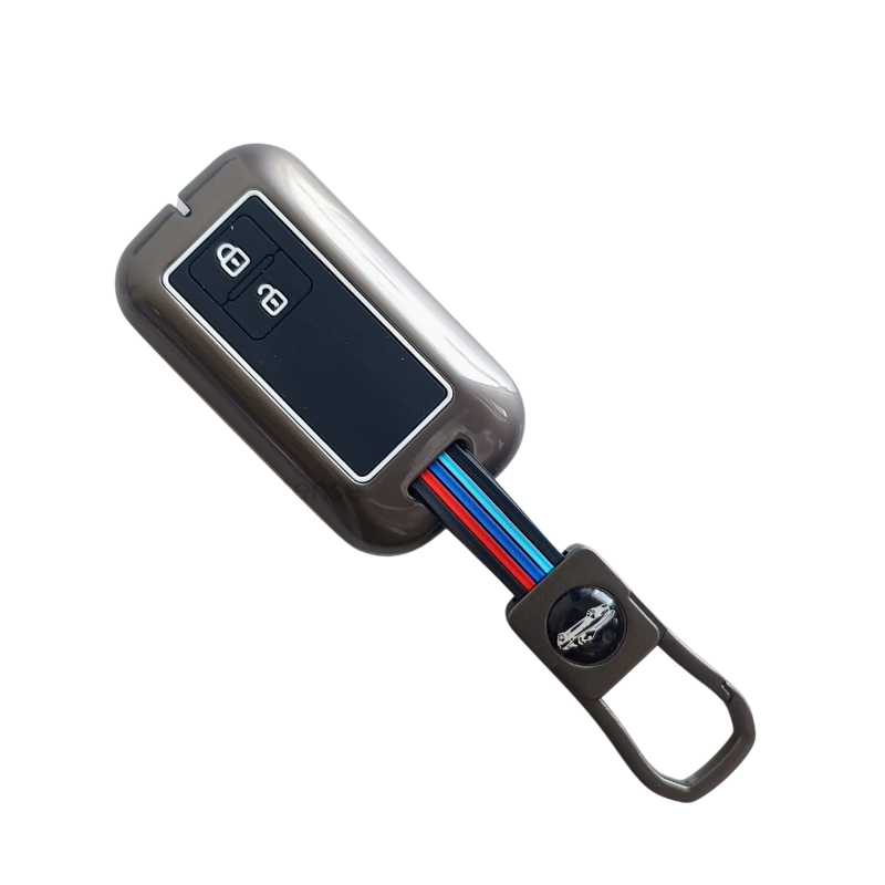 Metal Key Cover For Baleno, Grand Vitara, XL6, Swift, Jimny, Brezza, Ertiga, Fronx, Rumion, Glanza, Hyryder, Taisor 2 Button Smart key