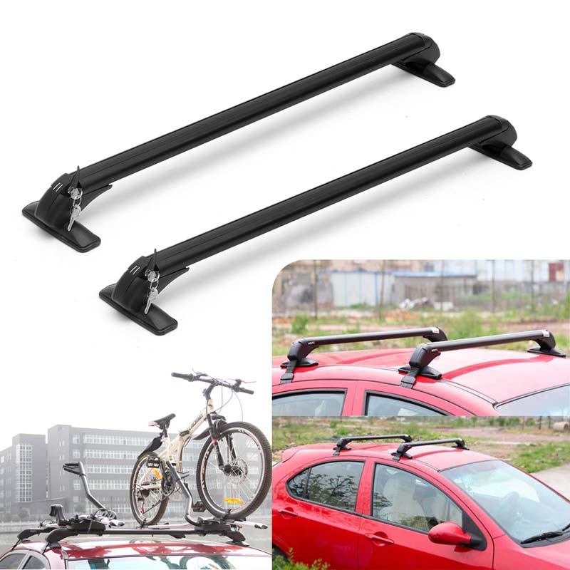 Universal Aluminum 100cms Car Top Luggage Roof Rack Cross Bar Carrier Adjustable Window Frame