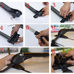 Universal Aluminum 100cms Car Top Luggage Roof Rack Cross Bar Carrier Adjustable Window Frame