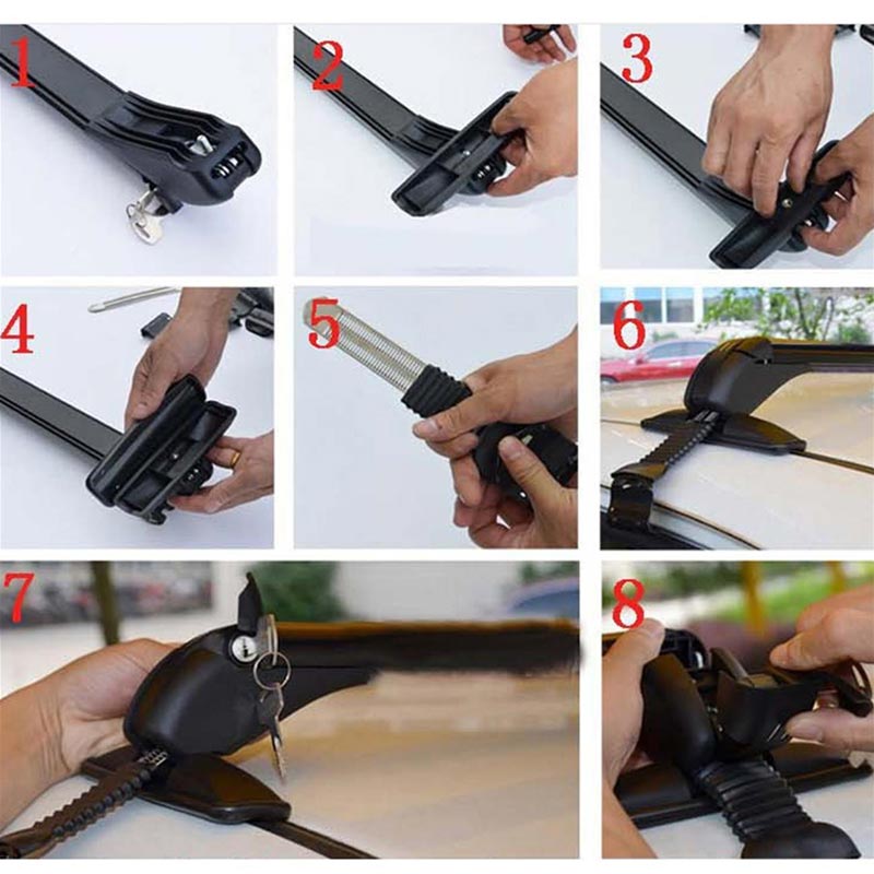 Universal Aluminum 100cms Car Top Luggage Roof Rack Cross Bar Carrier Adjustable Window Frame