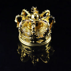 Auto Car Dashboard Air Freshener Perfume Diffuser Gold Crown Glass