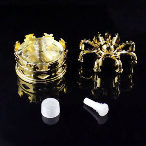 Auto Car Dashboard Air Freshener Perfume Diffuser Gold Crown Glass