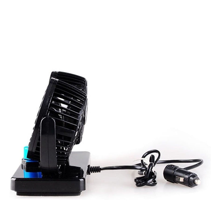 12V Fan Cooling Air Fan Powerful Dashboard Electric Car Multicolour Fan Low Noise 360 Degree Rotatable with 2 Speed Adjustable for Car