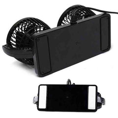 12V Fan Cooling Air Fan Powerful Dashboard Electric Car Multicolour Fan Low Noise 360 Degree Rotatable with 2 Speed Adjustable for Car