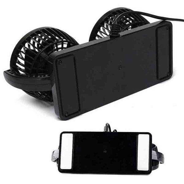 12V Fan Cooling Air Fan Powerful Dashboard Electric Car Multicolour Fan Low Noise 360 Degree Rotatable with 2 Speed Adjustable for Car