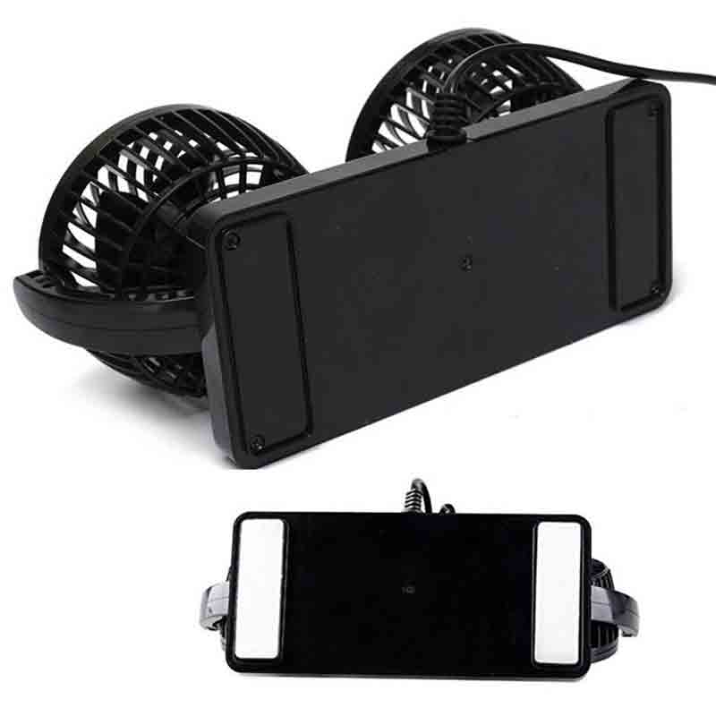 12V Fan Cooling Air Fan Powerful Dashboard Electric Car Multicolour Fan Low Noise 360 Degree Rotatable with 2 Speed Adjustable for Car
