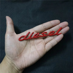 1x Matte diesel Metal Sticker Emblem Badge Decal Bumper Turbo Engine Edition