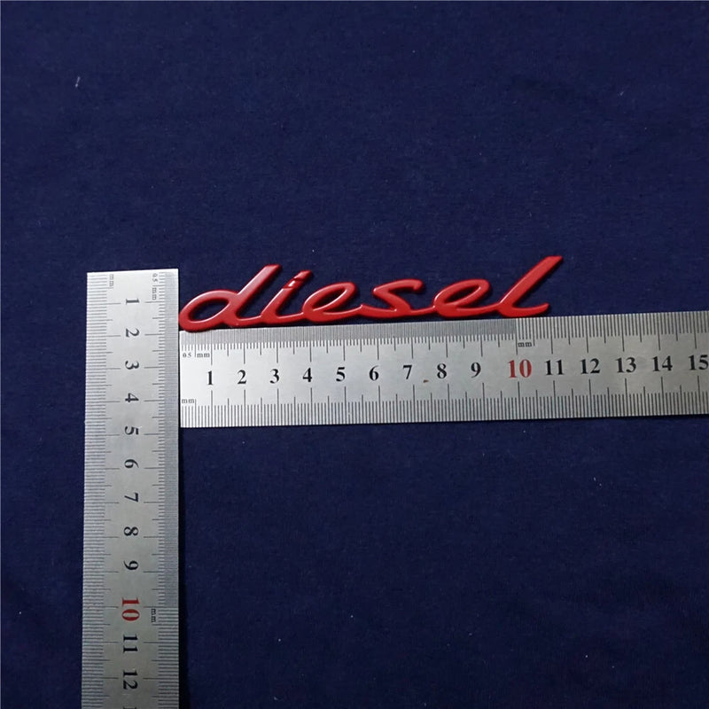 1x Matte diesel Metal Sticker Emblem Badge Decal Bumper Turbo Engine Edition
