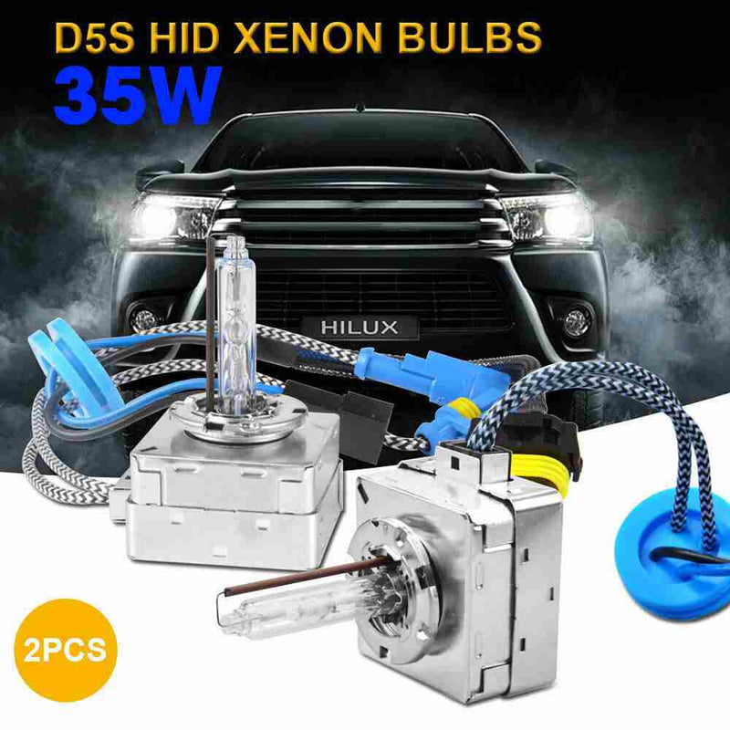 2Pcs D5S 35W 5500K Xenon HID Headlight Bulbs Car Driving Light Replacement Lamp