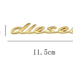 1x Matte diesel Metal Sticker Emblem Badge Decal Bumper Turbo Engine Edition