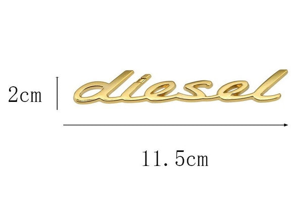 1x Matte diesel Metal Sticker Emblem Badge Decal Bumper Turbo Engine Edition