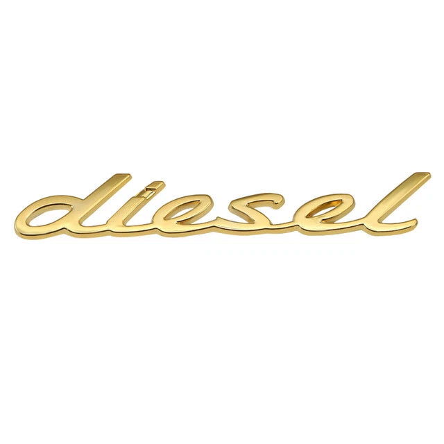 1x Matte diesel Metal Sticker Emblem Badge Decal Bumper Turbo Engine Edition