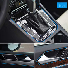 Blue 5M Edge Gap Interior Line Moulding Trim Molding Strip Decor For Car
