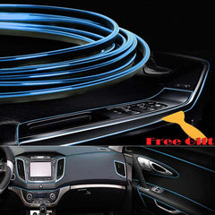 Blue 5M Edge Gap Interior Line Moulding Trim Molding Strip Decor For Car