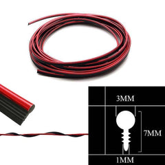 Red 5M Edge Gap Interior Line Moulding Trim Molding Strip Decor For Car