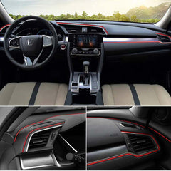 Red 5M Edge Gap Interior Line Moulding Trim Molding Strip Decor For Car